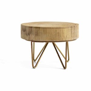 Wooden & gold stand