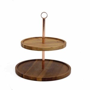 Wooden 2 tier stand